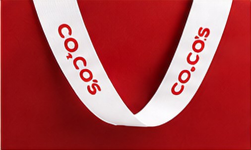 Satin ribbon handle with the Coco's name