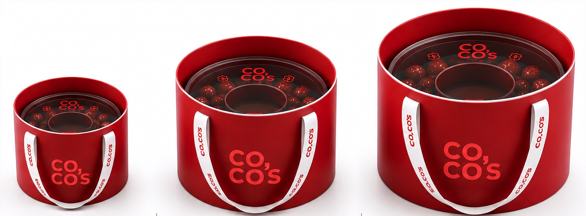 Coco's chocolate boxes in three sizes